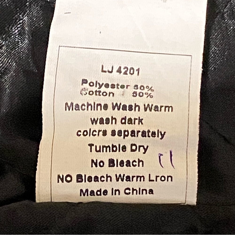 C. LUCE VINTAGE LONG SLEEVE SHORT BLACK COAT JACKET WITH RIBBON TIES - Picture 10 of 10